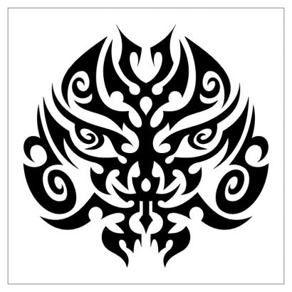Tribal Mask Tattoo Pic Idea